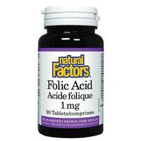 Natural Factors Folic Acid 1 MG (90 Tablets) Tajori