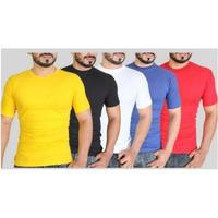 Pakc of 5 Round neck half sleeves t-shirts for men Tajori