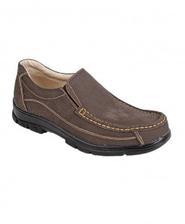 Brown Textured Leather Slip On Digger Shoes LC-661