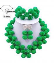 Laanc Green Pearl Zinc Alloy Round Jewelry Set