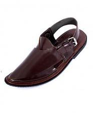 Brown Leather Handcrafted Peshawari Chappal HCL-002