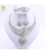 Ouhe Silver Zinc Alloy Plant Crystal Jewelry Sets