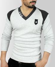 Loop Pocket Charcoal Grey Contrast Sweater