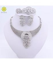 Ouhe Silver Crystal Zinc Alloy Plated Jewelry Sets