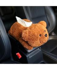 Younar Brown Bear Universal Car Armrest Box Tissue Box 