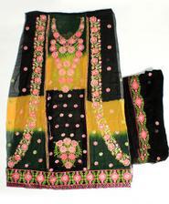 Black Dual Shaded Embroidered Unstitched Suit NMS-104