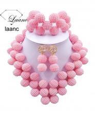 Laanc Pink Pearl Zinc Alloy Round Jewelry Set