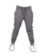 Charcoal Red Stripe Close Bottom Joggers