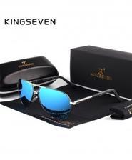 KINGSEVEN Gray Blue Aluminum HD Polarized Sunglasses