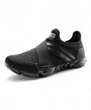 Black Breathable Sneakers Slip-on Fitness Shoes