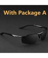 VEITHDIA Black Grey Aluminum Magnesium Designer Polarized Sunglasses