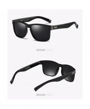 DUBERY Black Designer Polarized Square Sunglasses