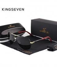 KINGSEVEN Gold Black Aluminum HD Polarized Sunglasses