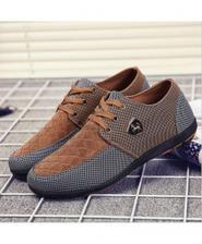 Brown Grey Canvas Shoes