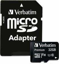 Verbatim 32GB Premium microSDHC Memory Card with Adapter