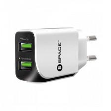 SPACE WC-110 Dual USB Port Wall Charger