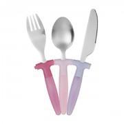 Children's 3pc Pink Cutlery Set