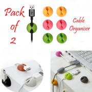 Cable Organizer Cable Protector For Android / Iphone / Laptop Cables - Pack of 2