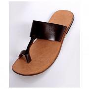 Brown Leather Chappal for Men-L1157C
