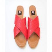 Red Leather Chappal