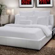 White Piping King Size Bed Sheet Set-090A00PB361I