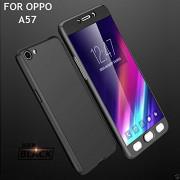 360 Case For Oppo F3 With Glass - Black