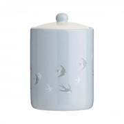 Light Blue and Cream Swift Storage Jar