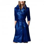 Blue Leather Long coat