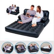 5 In 1 Foldable Inflatable Sofa Multifunctional Furniture Garden Bedroom Sofa Portable Camping Bed For 2 Person