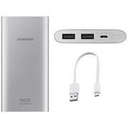 Samsung Fast Advanced Charge Power Bank Battery Pack 15W 10000 mAh with Type-C Cable - Silver