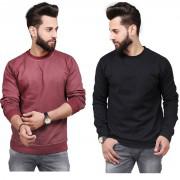 Dark Brown And Black Sweatshirt For Men