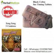Pack Of 2 Black Cobra Tablets And Song Song Condoms
