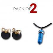 Pack of 2-Necklace and Studs Earrings