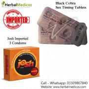 Pack Of 2 Black Cobra Tablets And Josh Imported Condoms