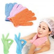 Pack of 2 Shower Gloves Exfoliating Wash Skin Spa Bath Gloves Body Massage
