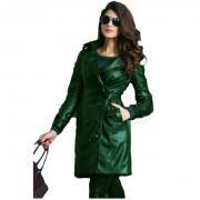 Green Leather Long coat