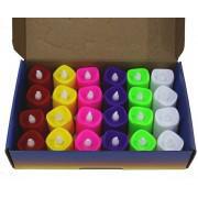 Pack of 12 Multi LED Candles