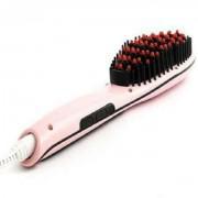 HQT906-Digital Hair Straightener Brush-Pink