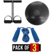 Deal Pack of 3 - Tummy Trimmer, Twister Disc and Rope