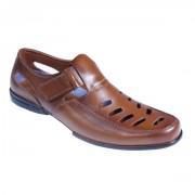 Brown Brown Leather Sandal-L1069C