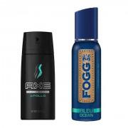 Bundle Offer - AXE Apollo 150 ml and Fogg Ocean 120 ml Body Spray For Men