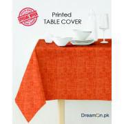 Plain Orange Color Table Cover Duck Fabric