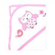 Gerber Super Soft & Absorbent Hooded Bath Towel(80% Cotton 20% Polyester) 30x30 Inch Pink