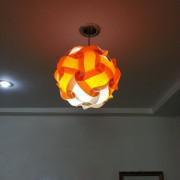 Thai Round Lamp Orange and White