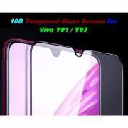 10D for Y91/Y93 Tempered Glass Screen Protector Full Edge Cover For Vivo Y91 / Y93-Black