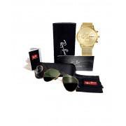 Deal 1 North Watch and 1 Ray Ban Sunglasses for Men Super Deal