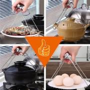 Stainless Steel Hot Dishes Bowl Pot Pan Clips Plate Gripper Kitchen Tool