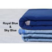 Pack of 2 Kamalia Khaddar Royal Blue & Sky Blue