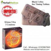 Pack Of 2 Black Cobra Tablets And Klimax Ultra Condoms