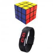 Combo-Color Matching Cube Game & LED Bracelet Watch
